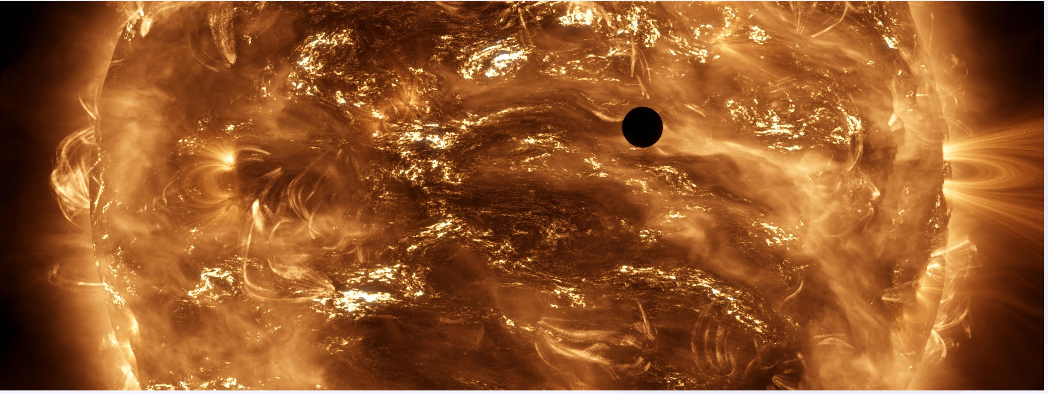 Extreme close render of a glowing sun's surface